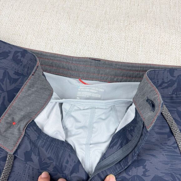 SAXX Shorts Mens 34 Land To Sand 2N1 Lined Ballpark Pouch Drawstring Blue Floral - Picture 3 of 12